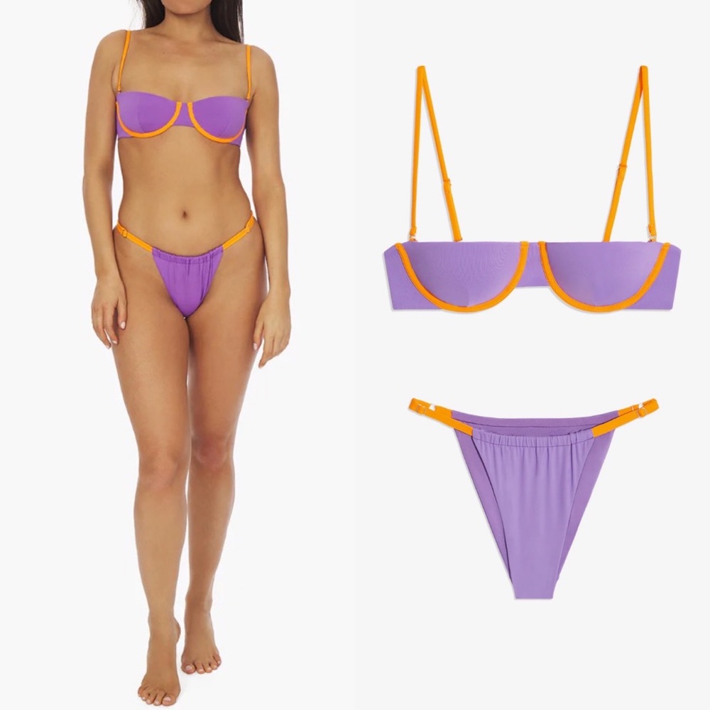 NWT WeWoreWhat Bikini Set – Amethyst Carrot | S Top & M Bottom